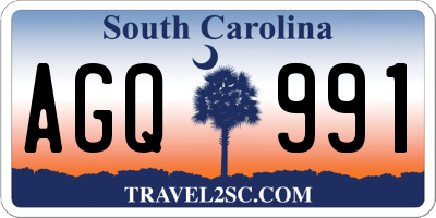 SC license plate AGQ991