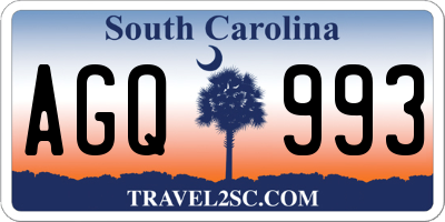 SC license plate AGQ993