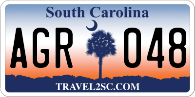 SC license plate AGR048