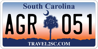 SC license plate AGR051