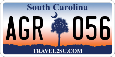 SC license plate AGR056