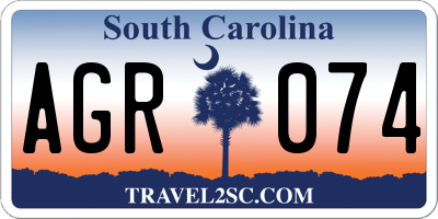 SC license plate AGR074