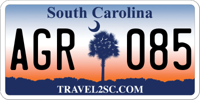 SC license plate AGR085