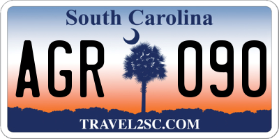 SC license plate AGR090