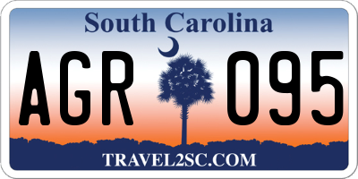 SC license plate AGR095