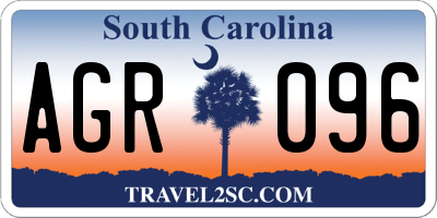 SC license plate AGR096