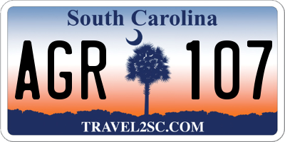 SC license plate AGR107