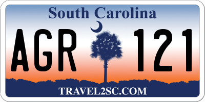SC license plate AGR121