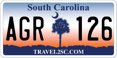 SC license plate AGR126