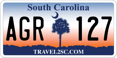 SC license plate AGR127