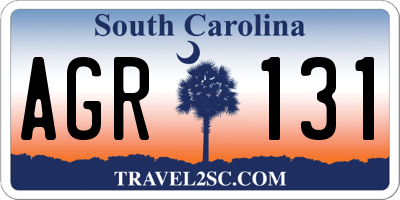 SC license plate AGR131