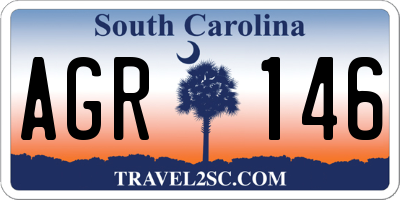 SC license plate AGR146