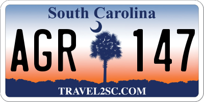 SC license plate AGR147