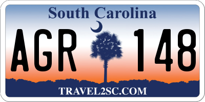 SC license plate AGR148