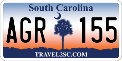 SC license plate AGR155
