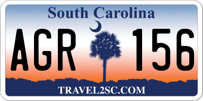 SC license plate AGR156