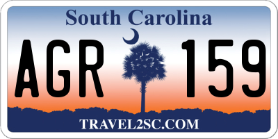 SC license plate AGR159