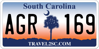 SC license plate AGR169