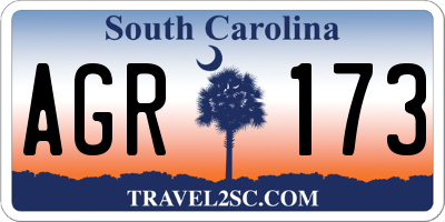 SC license plate AGR173