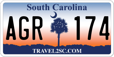 SC license plate AGR174