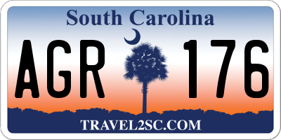 SC license plate AGR176
