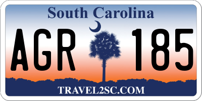 SC license plate AGR185