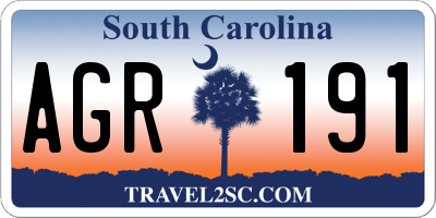SC license plate AGR191