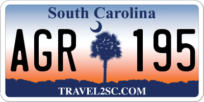 SC license plate AGR195