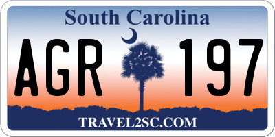 SC license plate AGR197