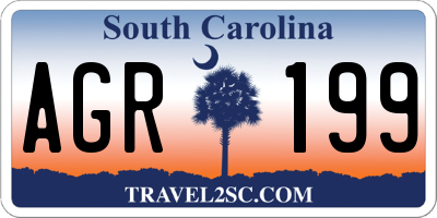 SC license plate AGR199