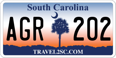 SC license plate AGR202
