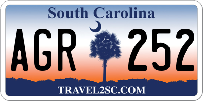 SC license plate AGR252