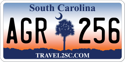 SC license plate AGR256
