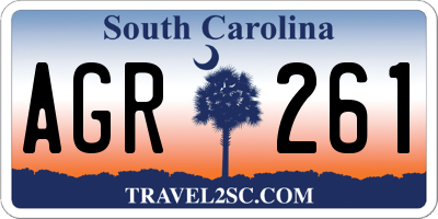 SC license plate AGR261