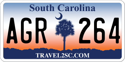 SC license plate AGR264