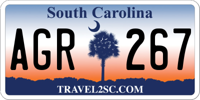 SC license plate AGR267