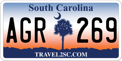 SC license plate AGR269