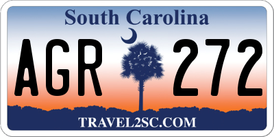 SC license plate AGR272