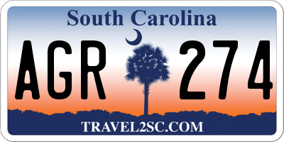 SC license plate AGR274