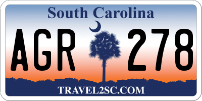 SC license plate AGR278