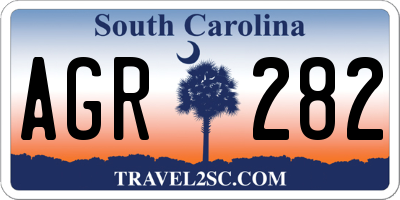SC license plate AGR282