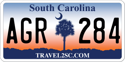 SC license plate AGR284