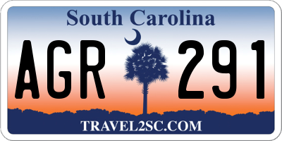 SC license plate AGR291