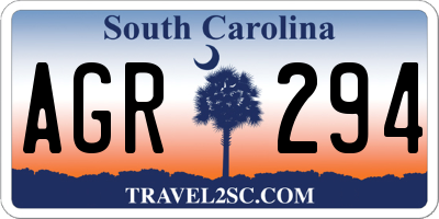SC license plate AGR294