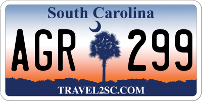 SC license plate AGR299