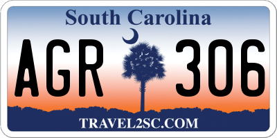 SC license plate AGR306