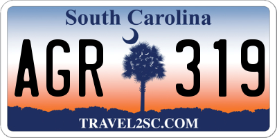 SC license plate AGR319