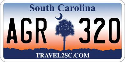 SC license plate AGR320