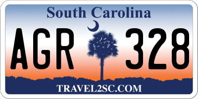 SC license plate AGR328