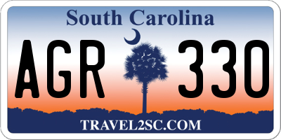 SC license plate AGR330